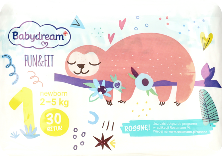 sroka pieluchy babydream fun&fit