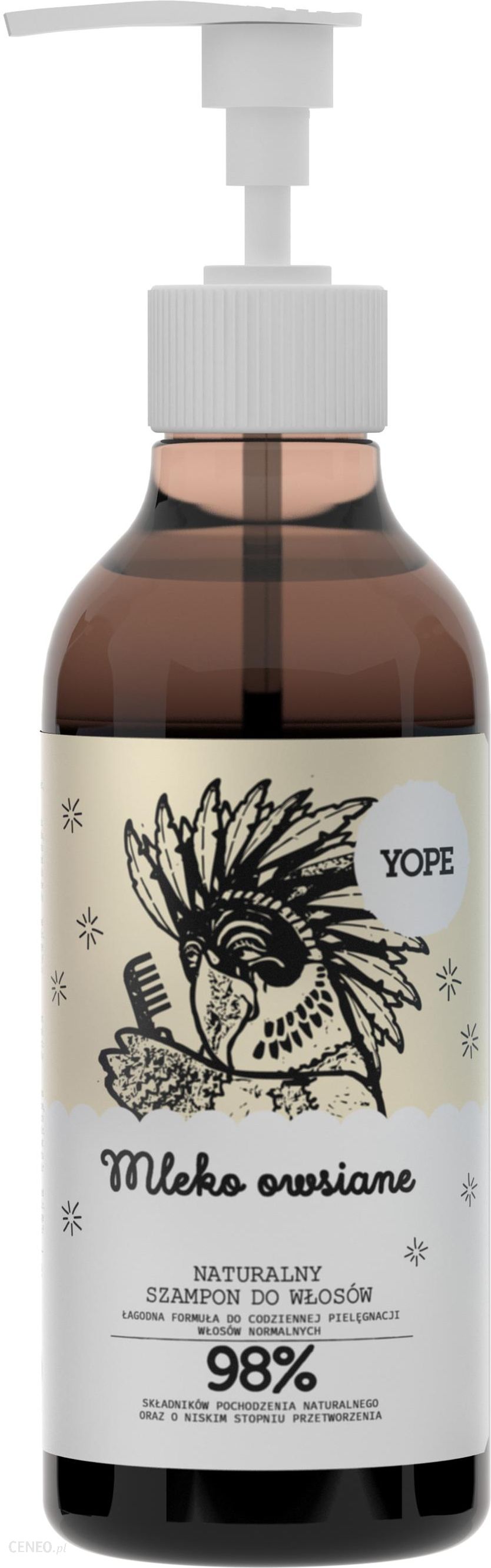 yope szampon naturalny do włosów normalnych mleko owsiane 300ml