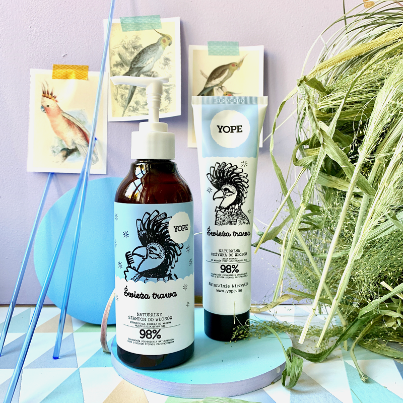 yope świeża trawa naturalny szampon do włosów przetłuszczających się