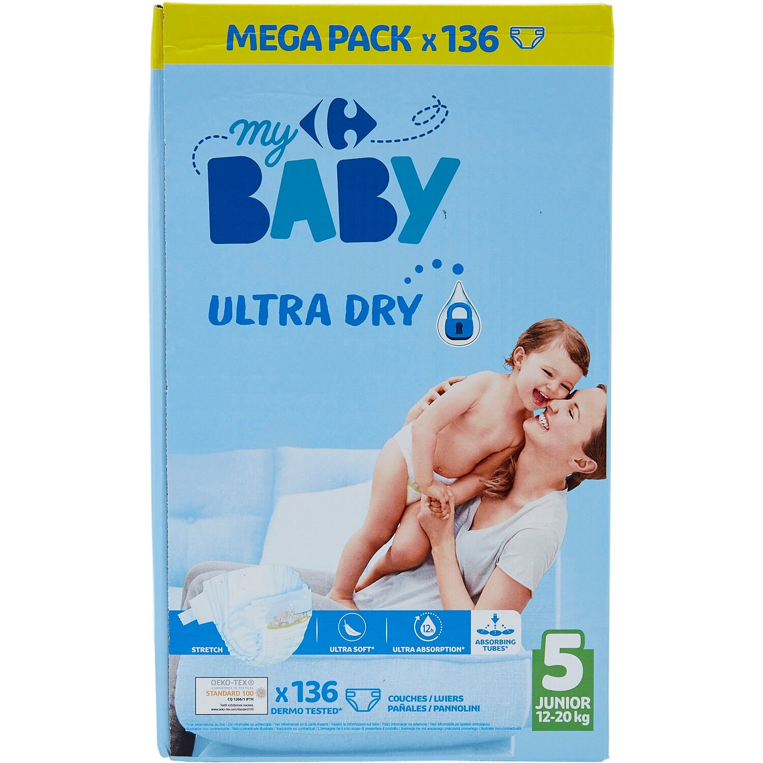 carrefour pampers baby dry taille 5