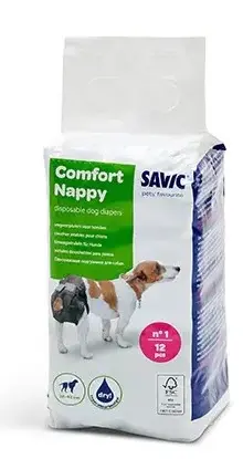 pieluchy dla psów savic comfort nappy 12 sztuk