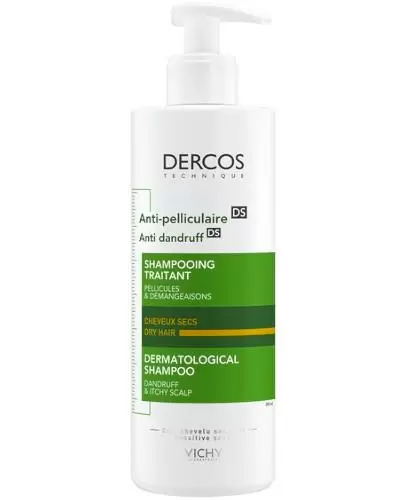 vichy dercos szampon przeciwłupieżowy włosy suche 390 ml