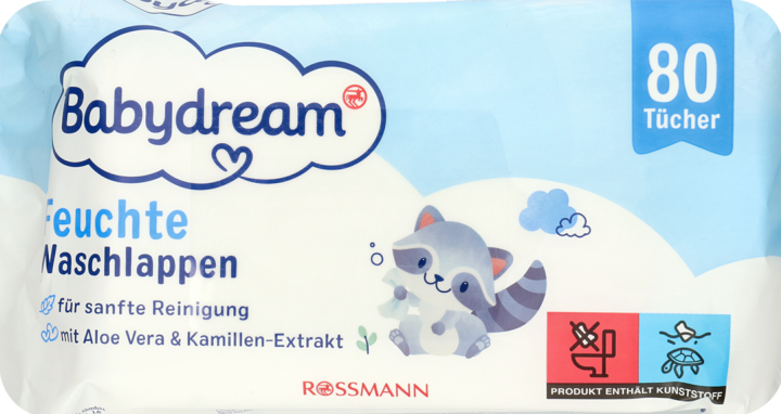 babydream chusteczki nawilżane dla niemowląt 4x0