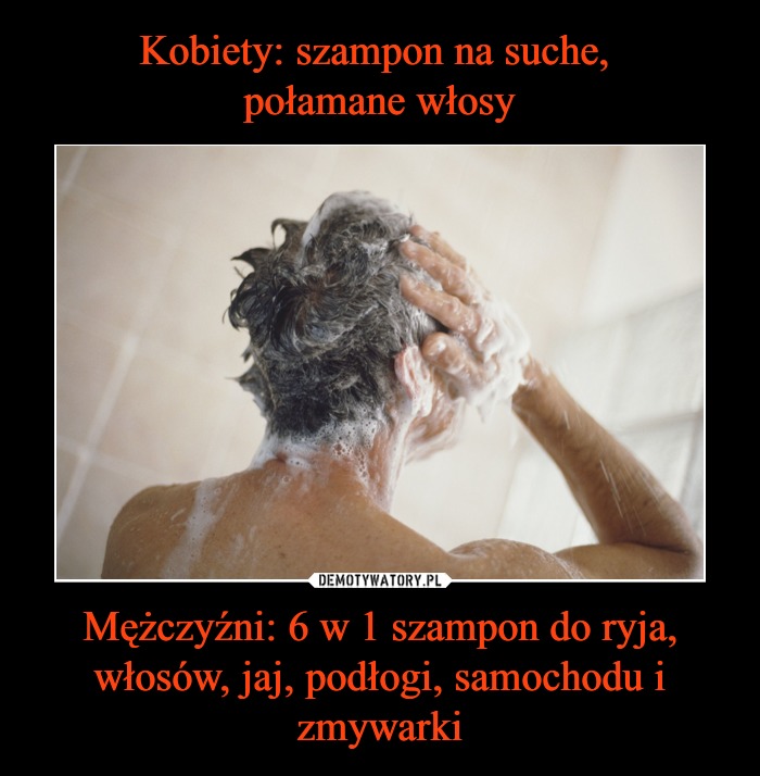 szampon dla kobiet dla mezczyzn mem