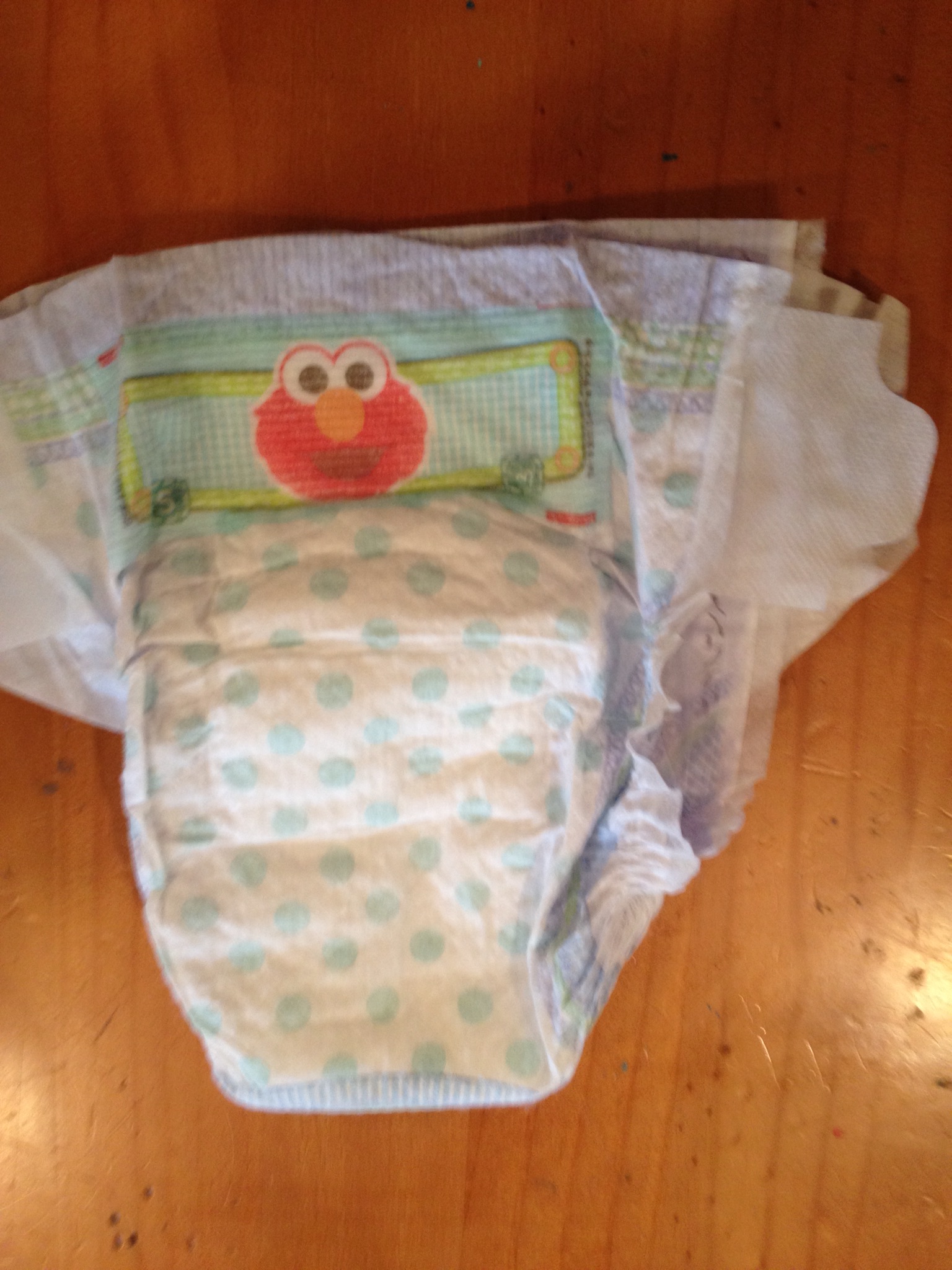 pampers old pee