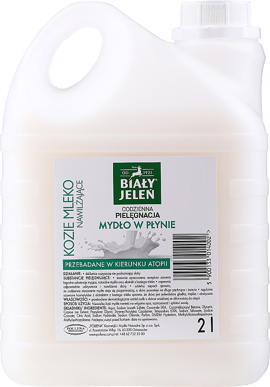 biały jeleń hipoalergiczny nawilżające kozie mleko szampon do włosów