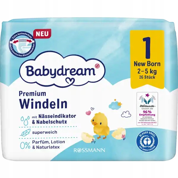 rossmann pieluchy babydream rozmiar 1