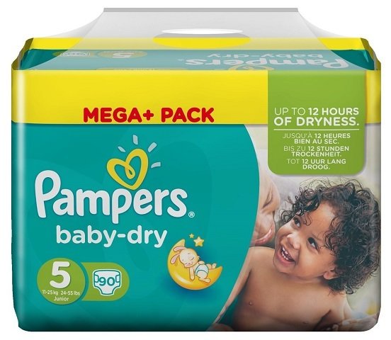 pampers baby dry 5 90