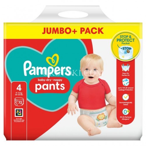 pampers baby dry nappy pants size 4 najtaniej