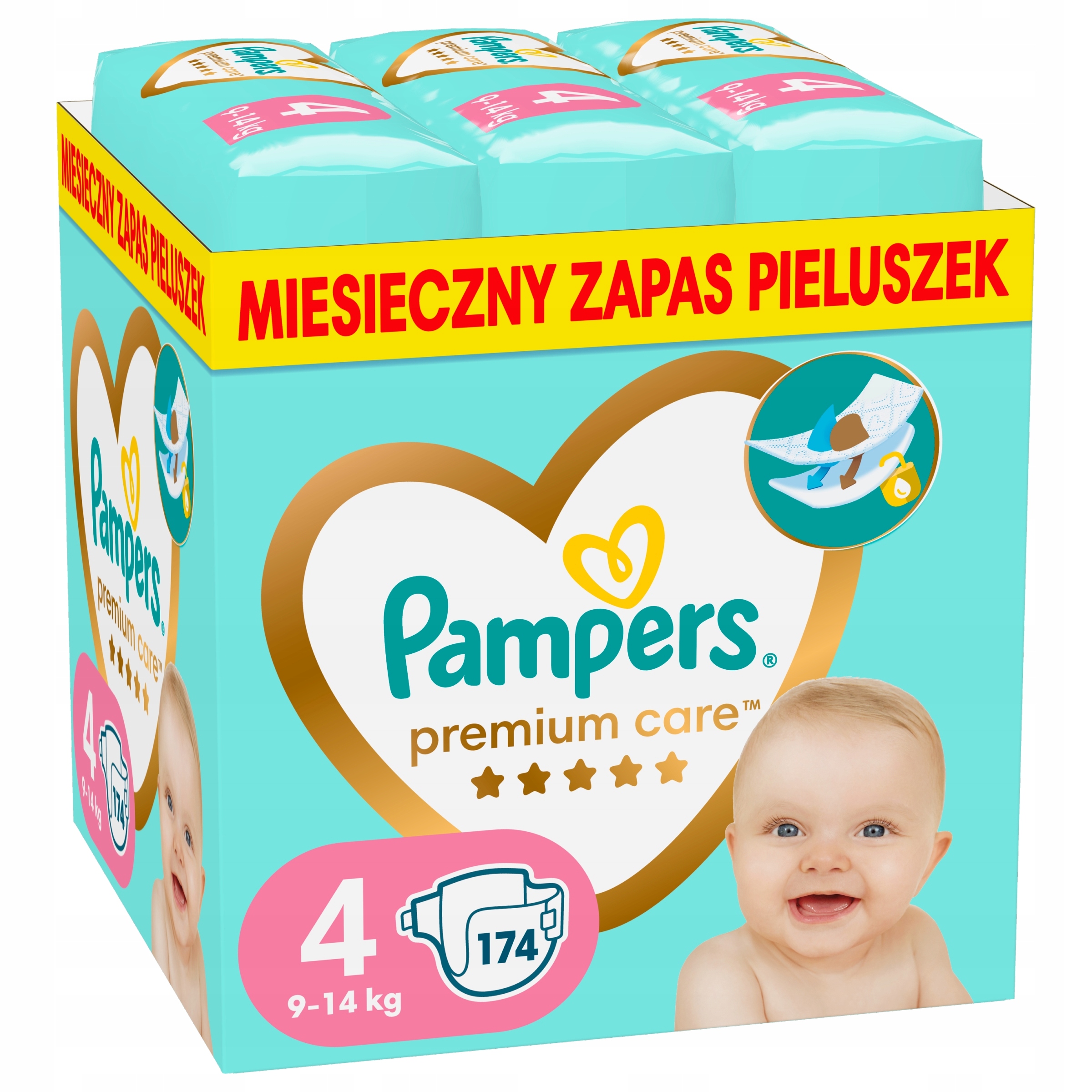 nowe pampers premium care z siateczką