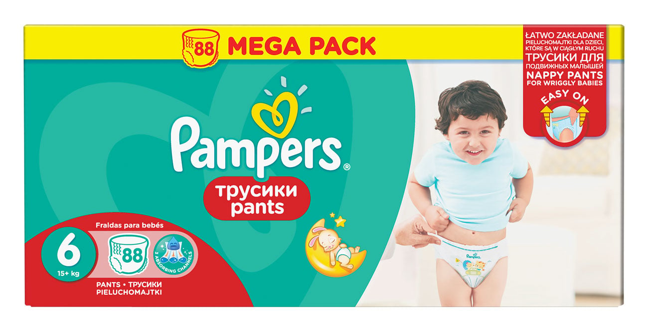 pampers pants rozmiar 6 88 pieluchomajtek