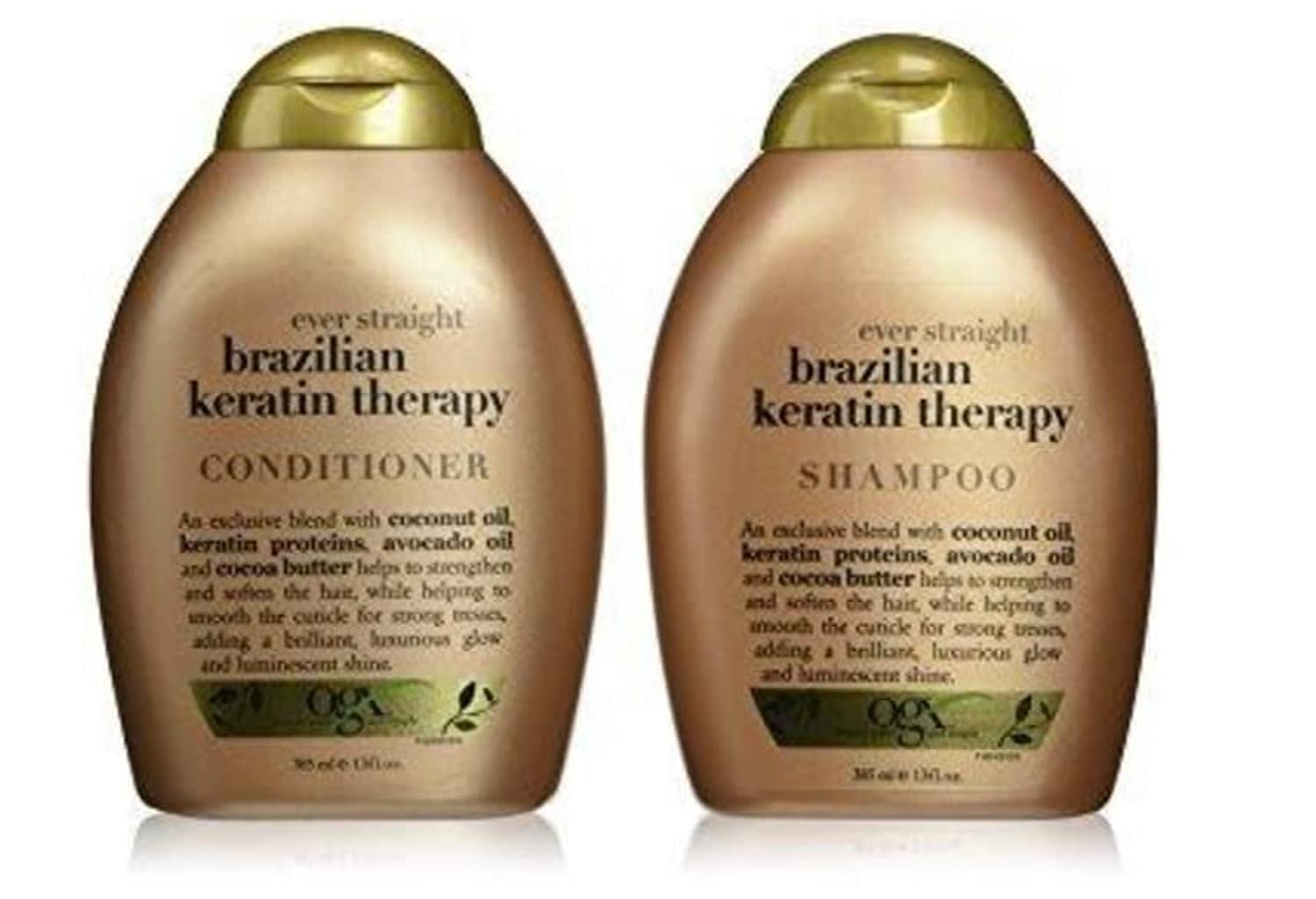 ogx brazilian keratin szampon wygładzający z keratyną 385ml