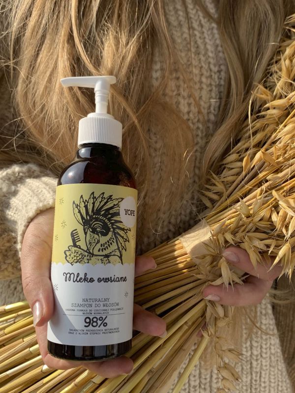 yope szampon naturalny do włosów normalnych mleko owsiane 300ml