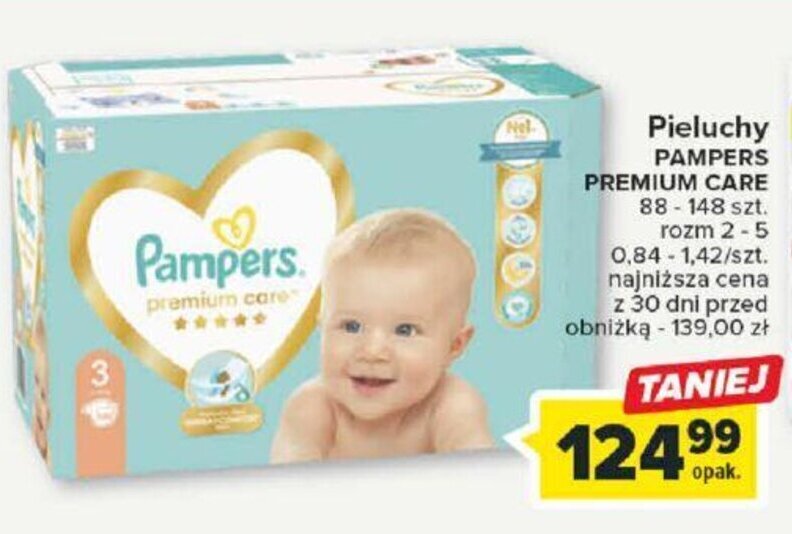 pampers premium care 1 88szt cena