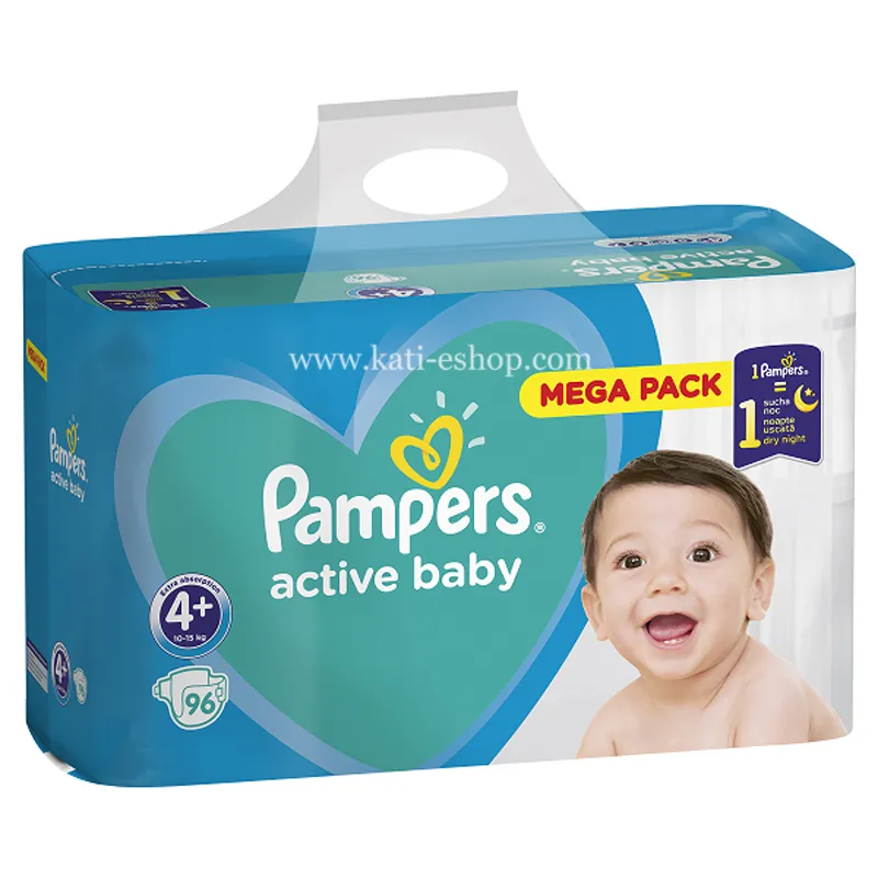 pampers active baby 4+ 96