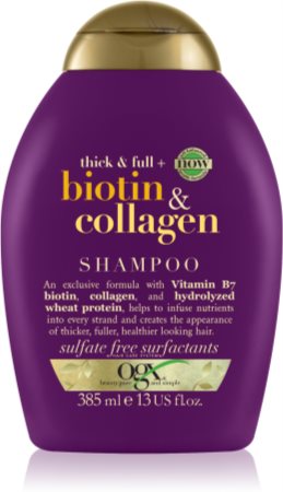 organix ogx szampon zwiększający objętość włosów biotin & collagen