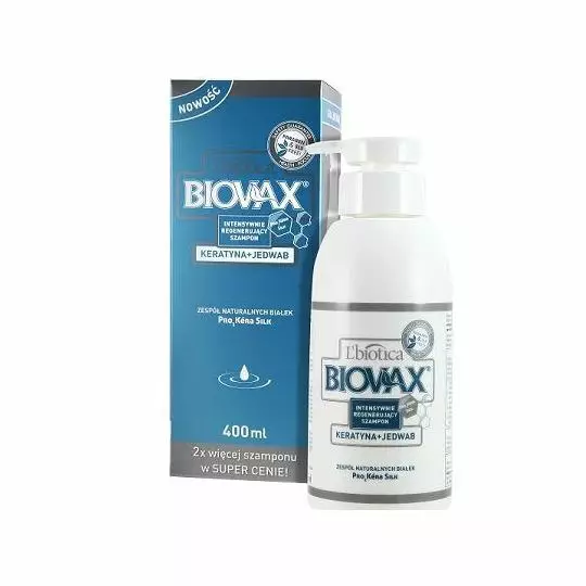 biovax keratyna jedwab intensywnie regenerujący szampon 400 ml