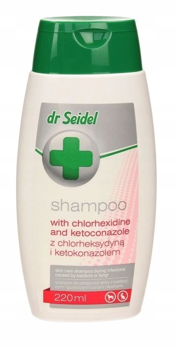 dermapharm dr seidel szampon z chlorheksydyną dla psów 220 ml