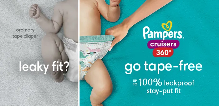 pampers old pee