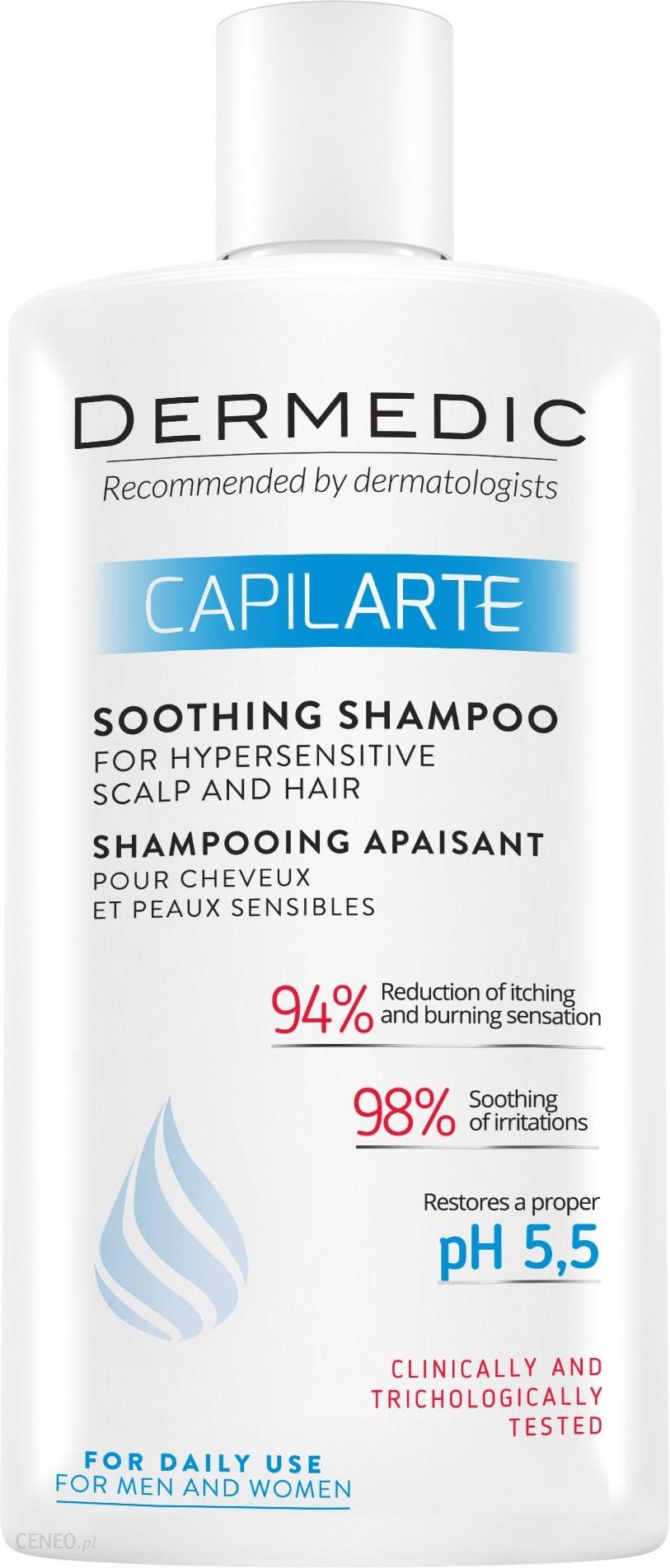 capilarte szampon kojący do włosów i nadwrażliwej skóry