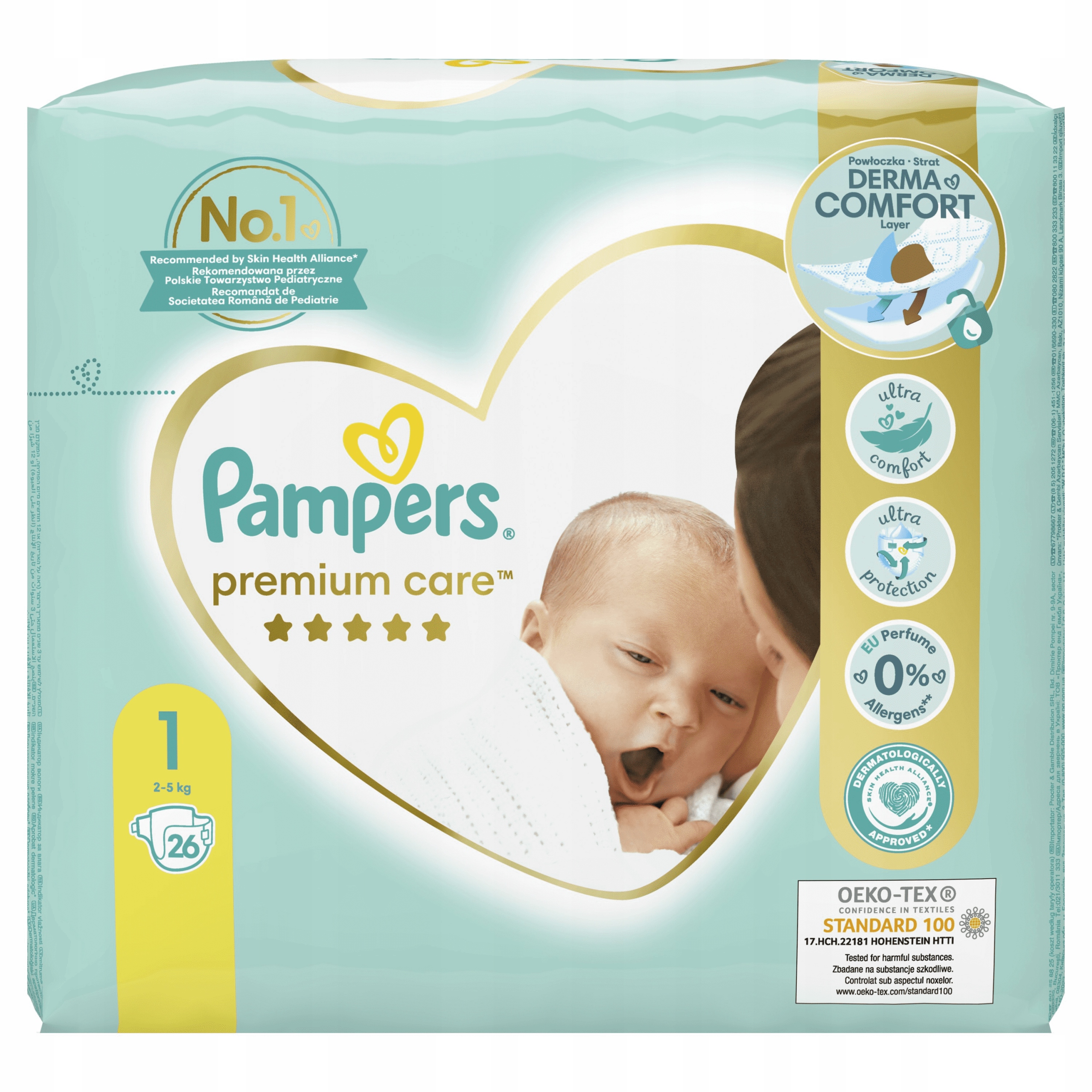 pampers premium care 1 2-5kg 88 szt