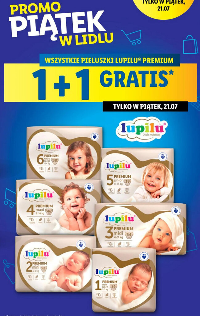 lidl pieluchy lupilu promocja