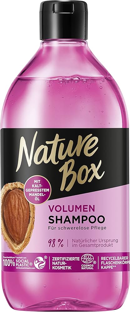 nature box nadający objętości szampon z olejem migdałowym