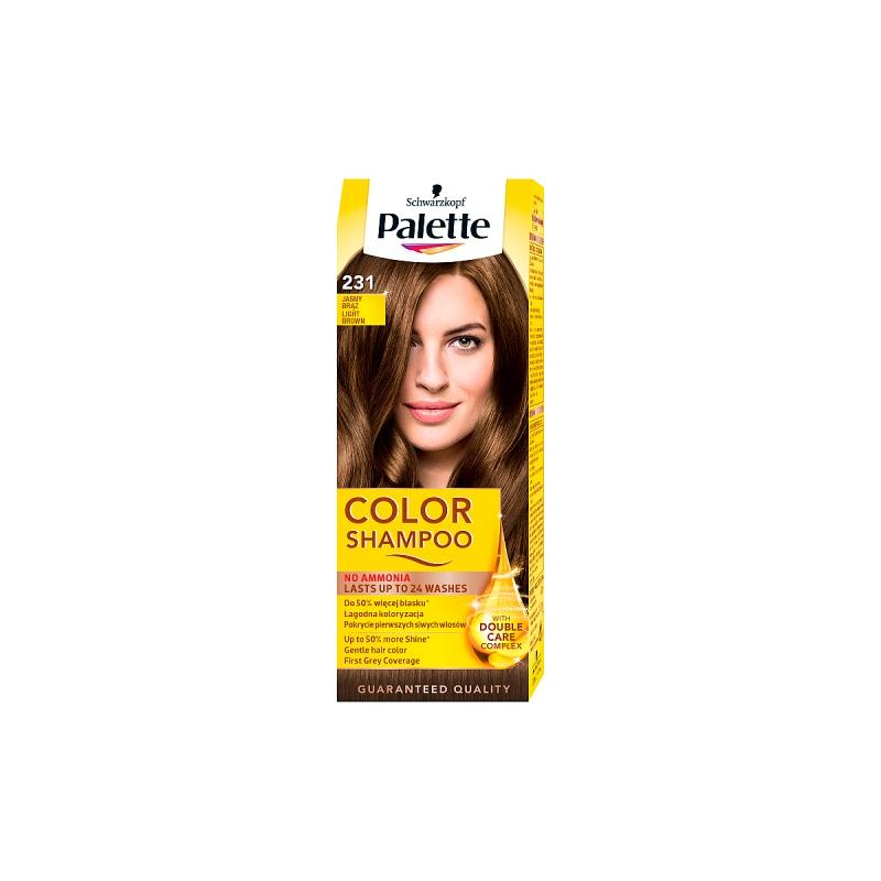 palette color shampoo szampon koloryzujący 231 jasny brąz