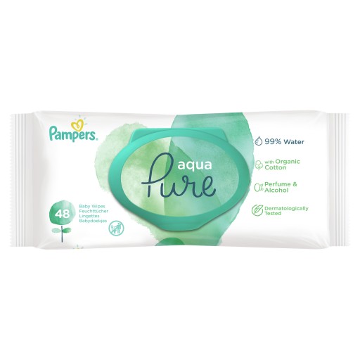 pampers aqua pure chusteczki nawilżające 14x