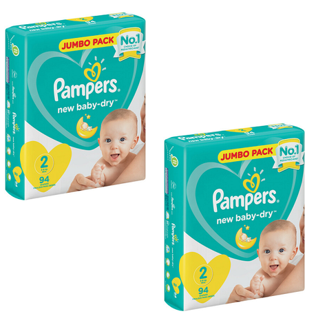 pampers new baby dry 2 box