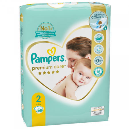 pampers premium care rozmiar 2 mini 4-8 kg 68 szt