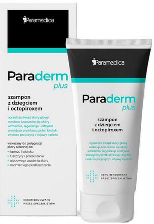paramedica paraderm+ szampon z dziegciem i octopiroxem