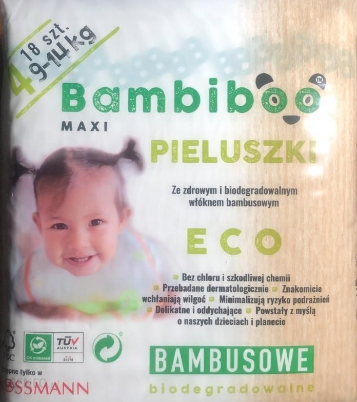 pieluchy biodegradowalne bambusowe