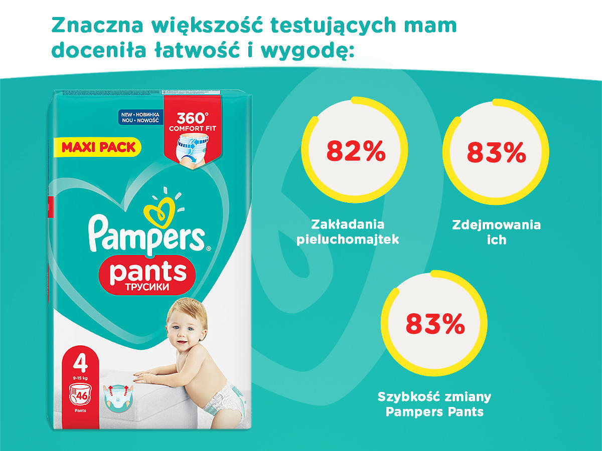 reklama majteczek pampers